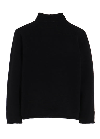 【Y's for men × MASSES】WOOL SINGLE STITCH MOCK NECK PULLOVER