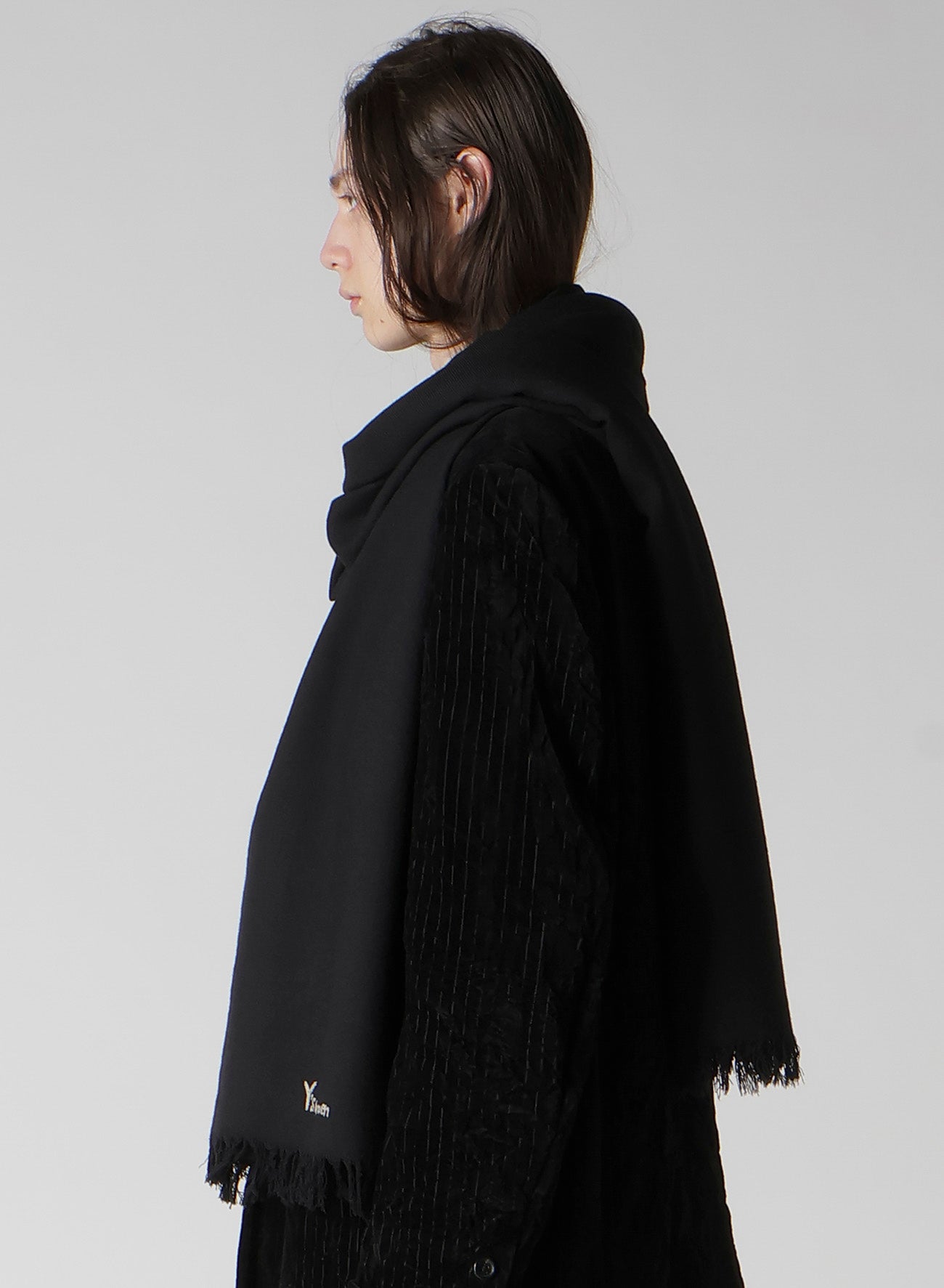 INDIA WOOL TWILL BIG SCARF