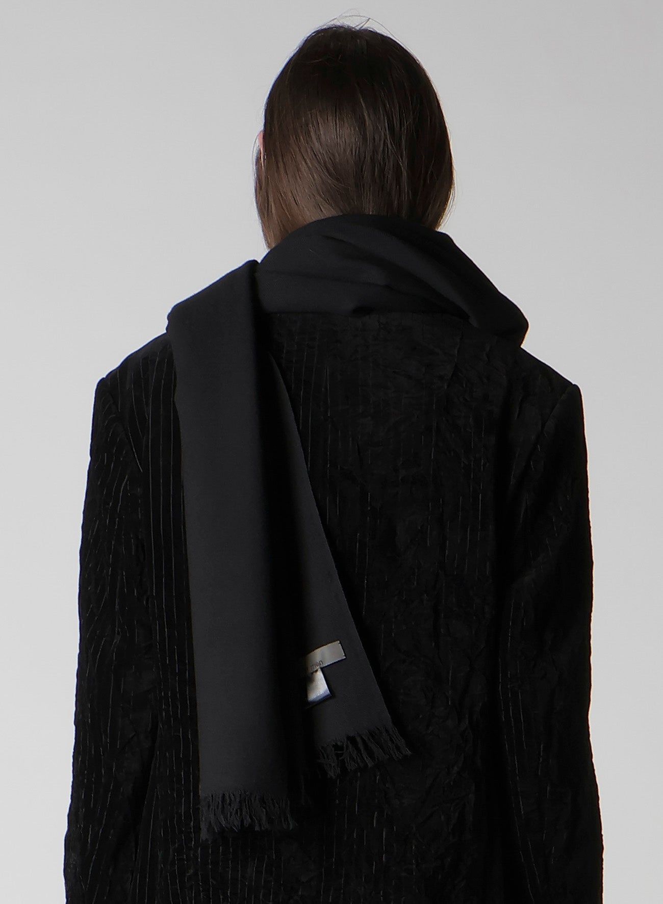 INDIA WOOL TWILL BIG SCARF