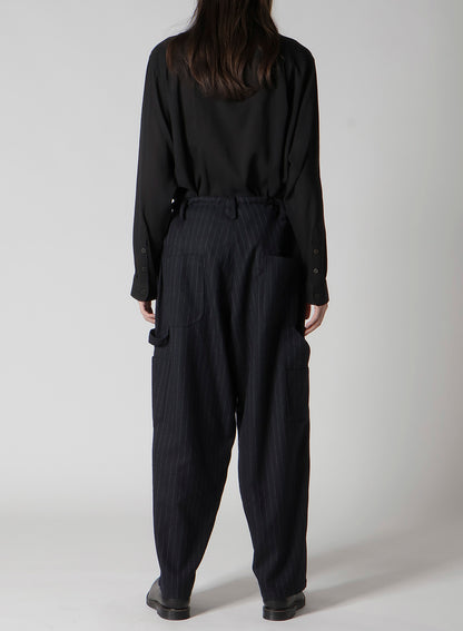 STRIPED SERGE PAINTER PANTS