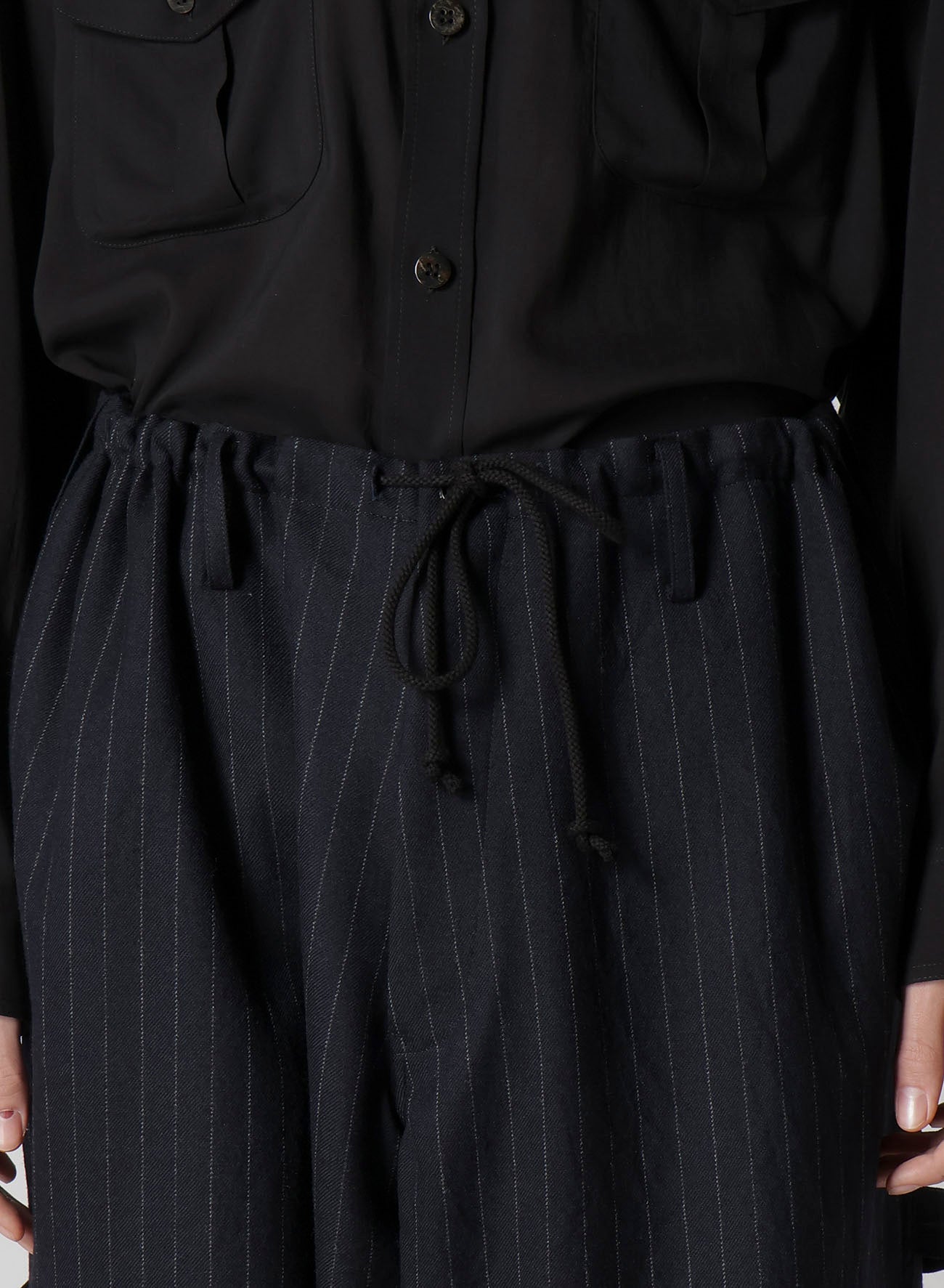 STRIPED SERGE PAINTER PANTS