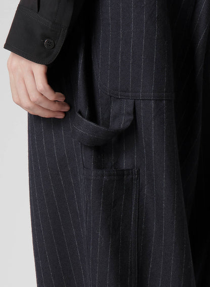 STRIPED SERGE PAINTER PANTS
