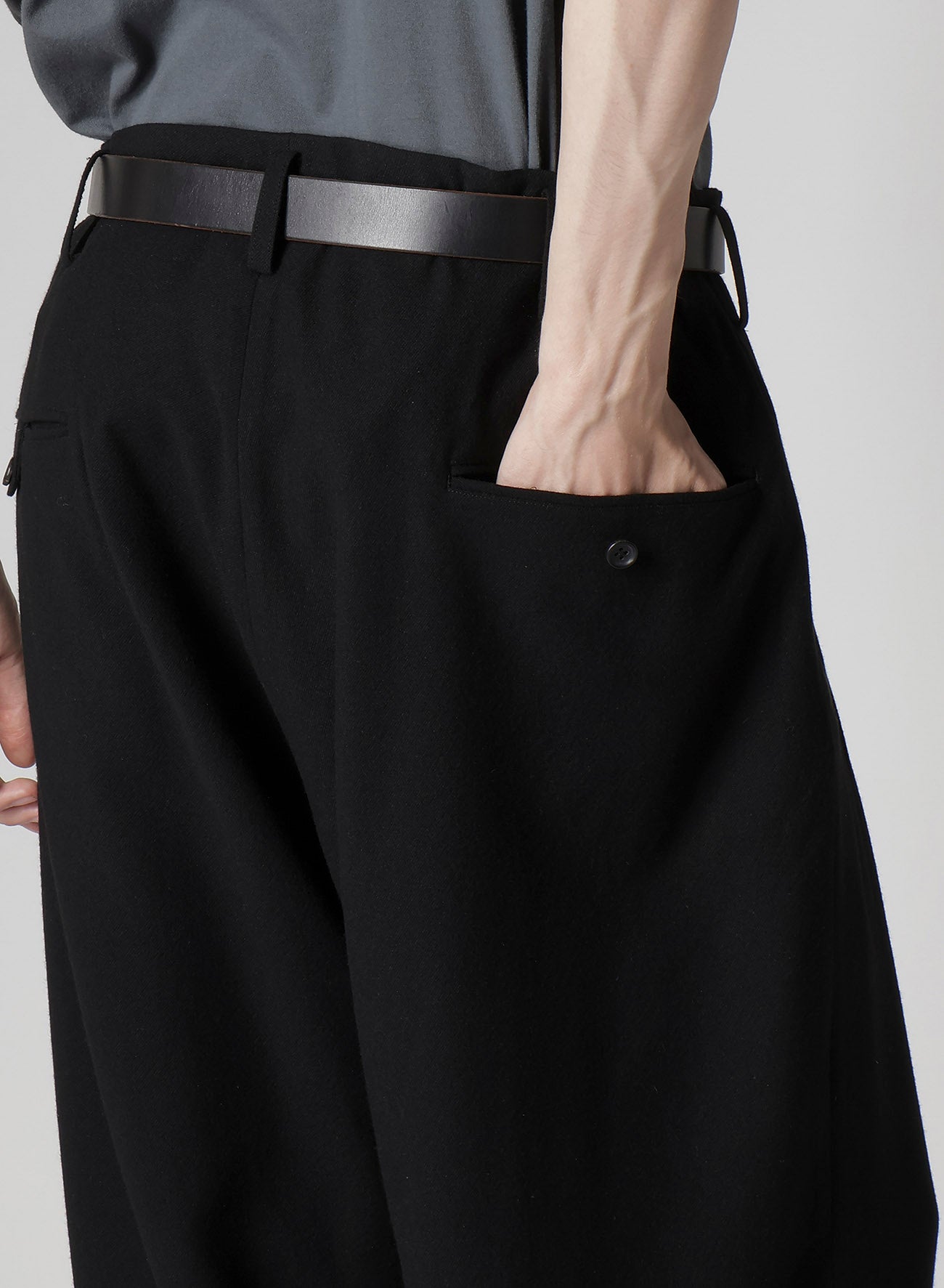 FLANNEL PANTS WITH TAB DETAIL