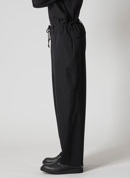 WOOL GABARDINE WIDE STRING PANTS