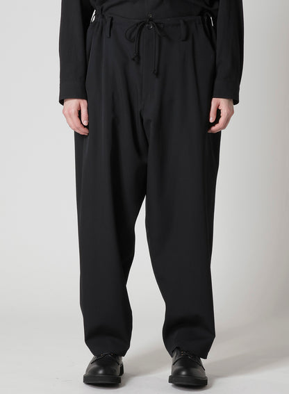 WOOL GABARDINE WIDE STRING PANTS