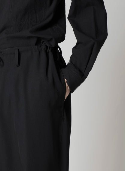 WOOL GABARDINE WIDE STRING PANTS