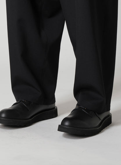WOOL GABARDINE WIDE STRING PANTS