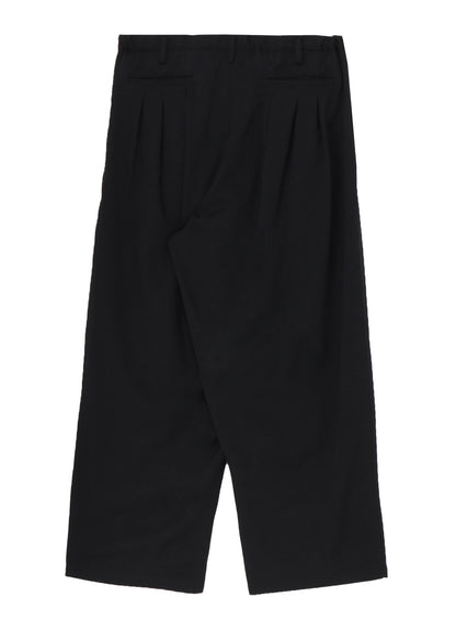 WOOL GABARDINE 12-TUCKS PANTS