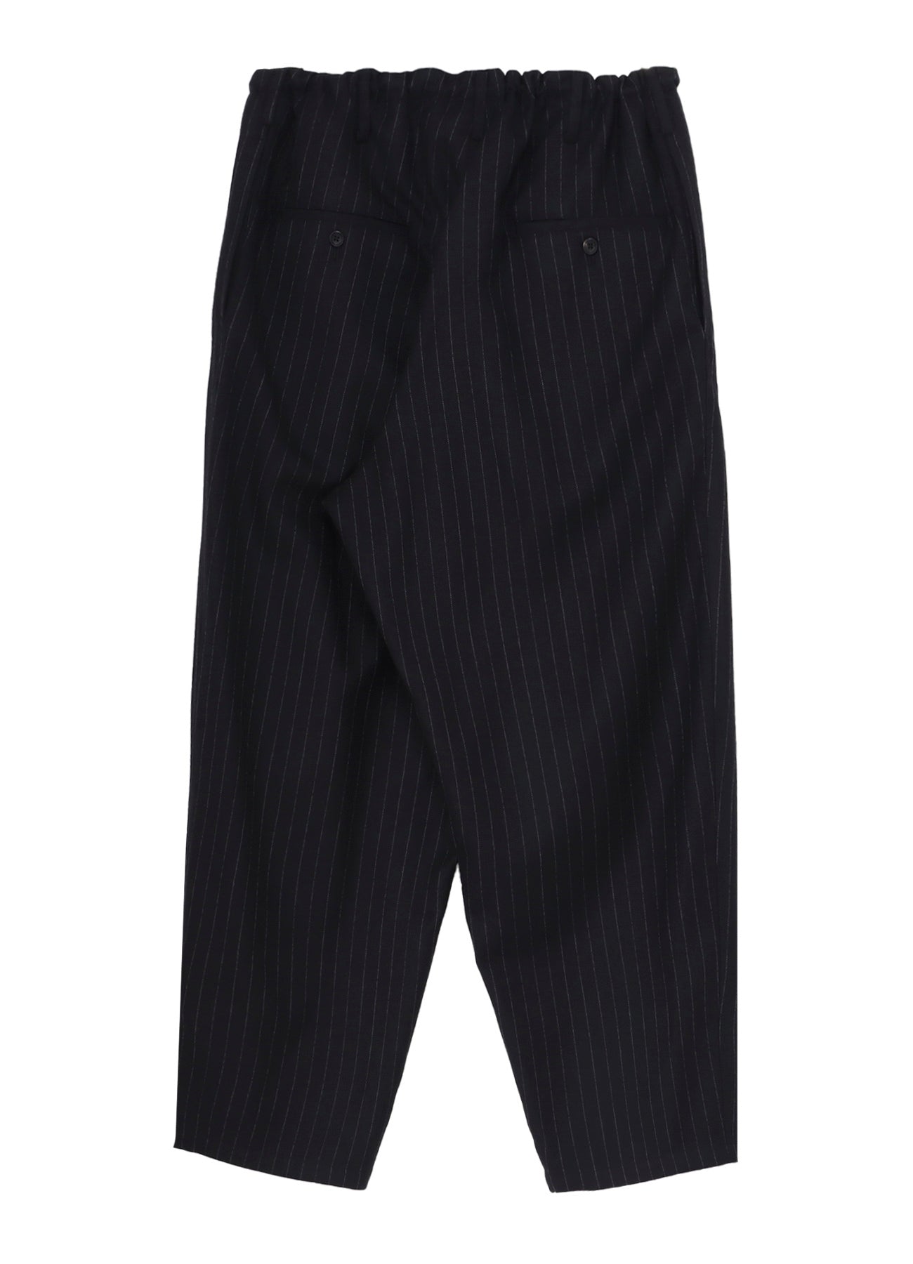 STRIPED SERGE WIDE-LEG DRAWSTRING PANTS