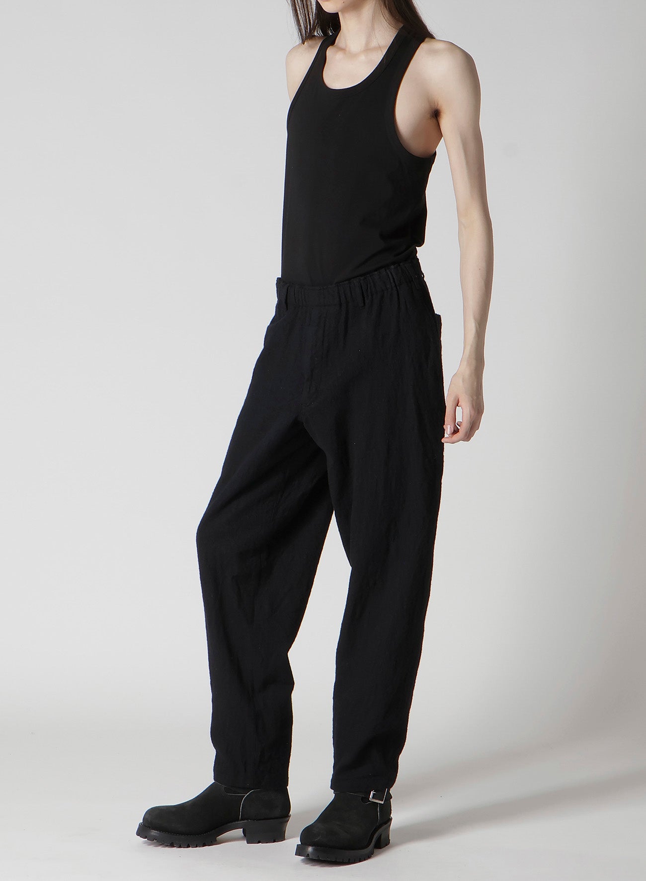 パンツ ya-mansensei Y's for men × MASSES】SHRINK SERGE WAIST ELASTIC PANTS – THE SHOP