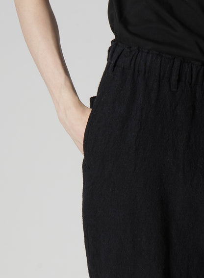 【Y's for men × MASSES】SHRINK SERGE WAIST ELASTIC PANTS