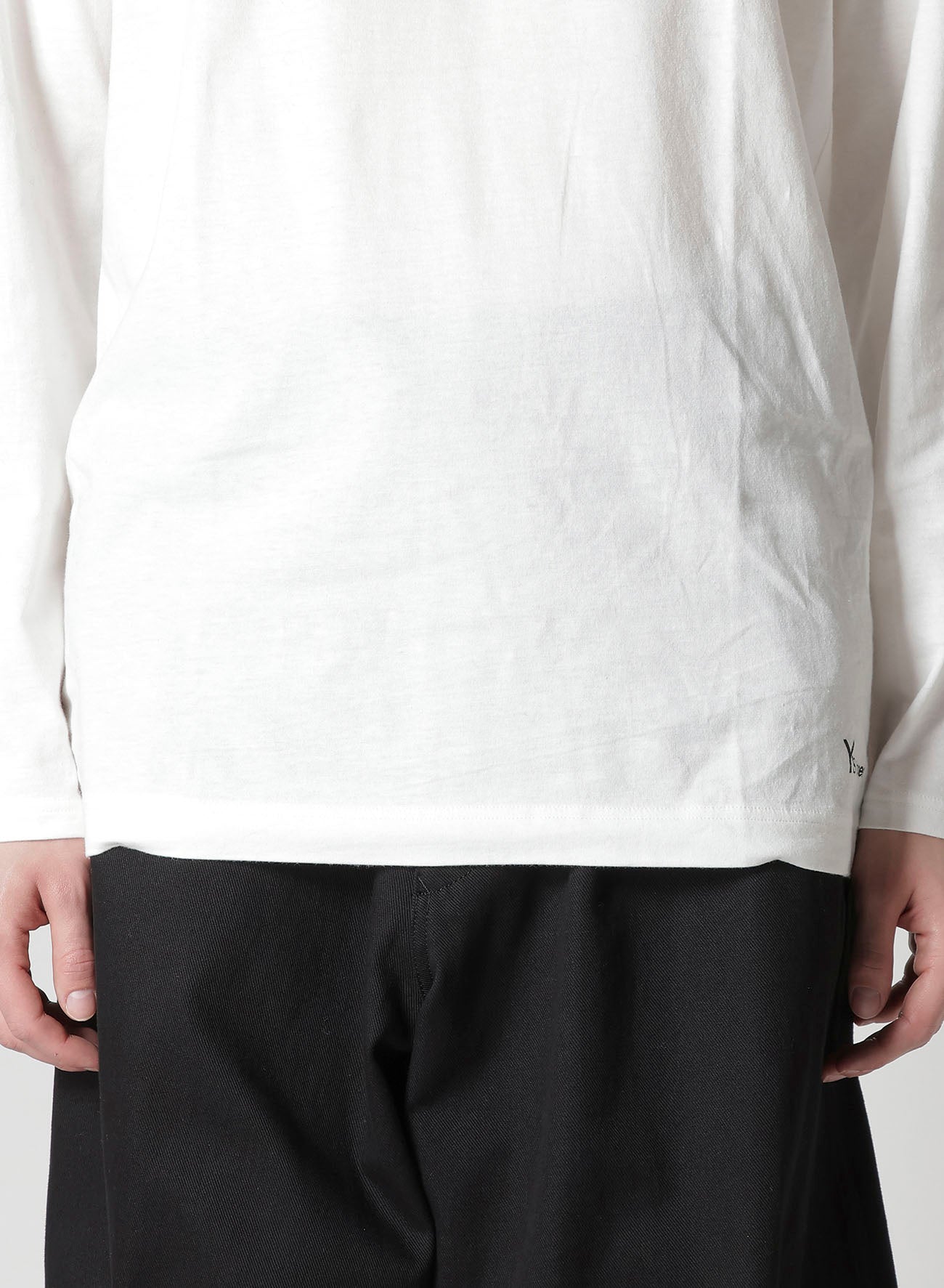Y's for men LOGO PRINT LONG SLEEVE T-SHIRTS