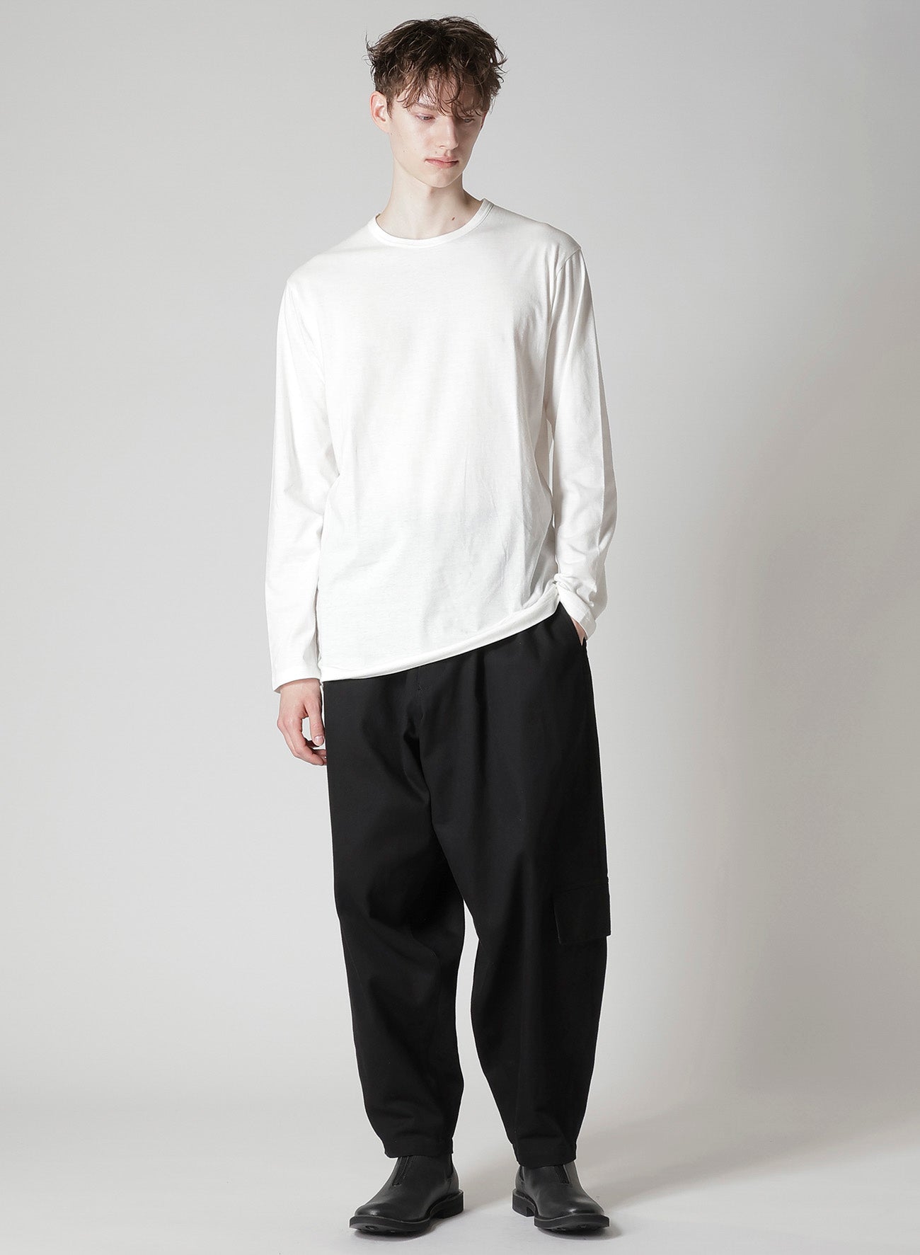 Y's for men LOGO PRINT LONG SLEEVE T-SHIRTS