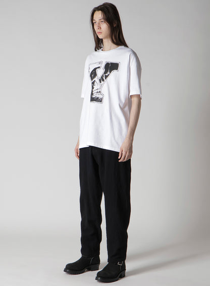 【Y's for men × MASSES】COTTON SINGLE PRINT ROUND NECK SHORT SLEEVE T