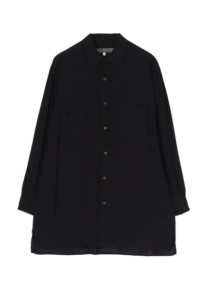 CELLULOSE LAWN DOUBLE COLLAR BIG SHIRT