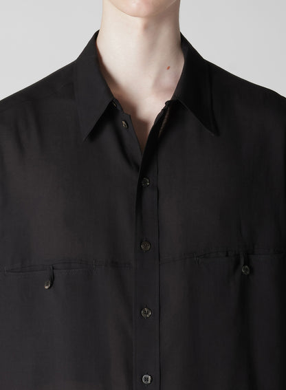 CELLULOSE LAWN PANEL POCKET SHIRT