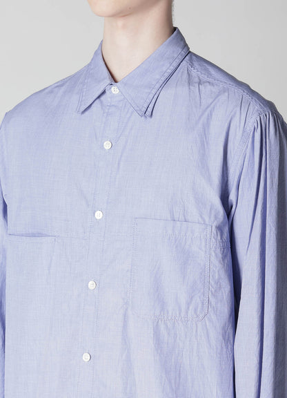 CHAIN STITCHED SHIRT WITH  DOUBLE COLLAR