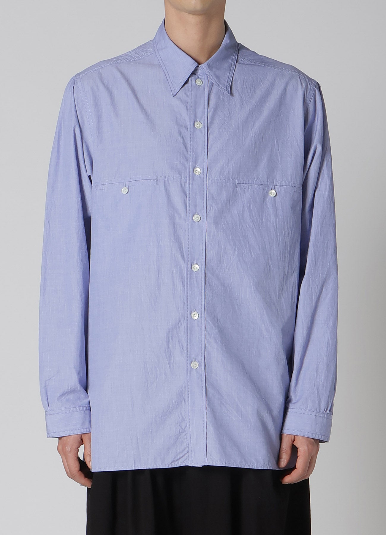 CHAIN STITCHED SHIRT WITH FRONT PANEL