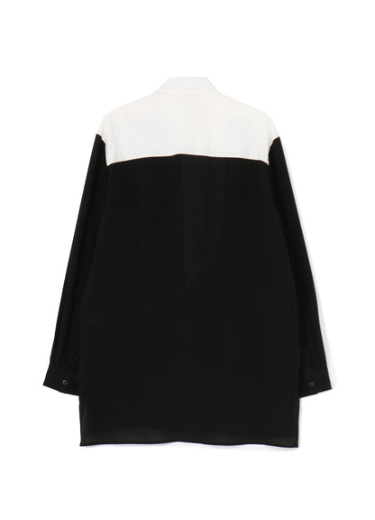 MONOCHROME PANEL SPARE COLLAR SHIRT