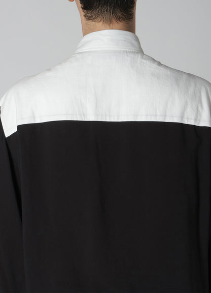 MONOCHROME PANEL SPARE COLLAR SHIRT