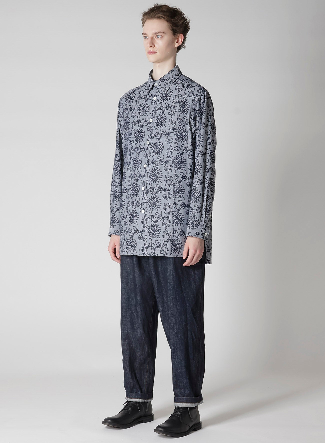 INDIGO JACQUARD SHIRT