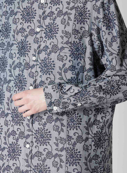 INDIGO JACQUARD SHIRT