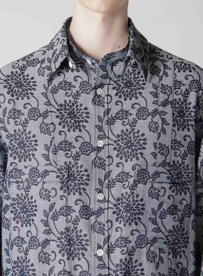 INDIGO JACQUARD SHIRT