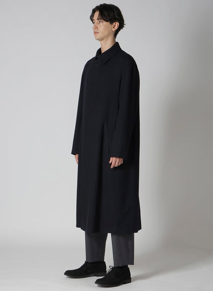 WOOL NYLON FLANNEL SOUTIEN COLLAR COAT