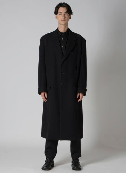 WOOL NYLON LONG JACKET WITH MACKIN SLEEVE