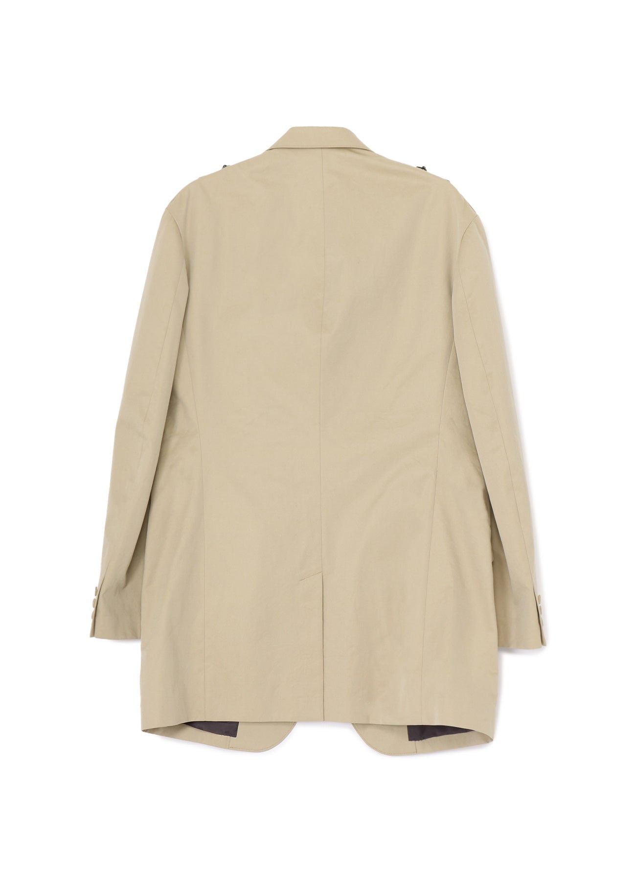 COTTON GABARDINE JACKET WITH SHOULDER BUCKLE PEAKED