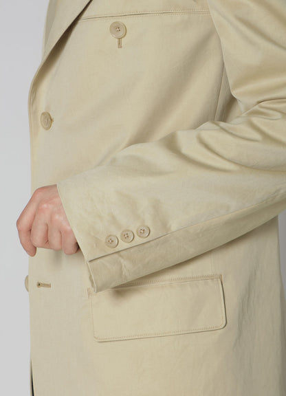 COTTON GABARDINE JACKET WITH SHOULDER BUCKLE PEAKED