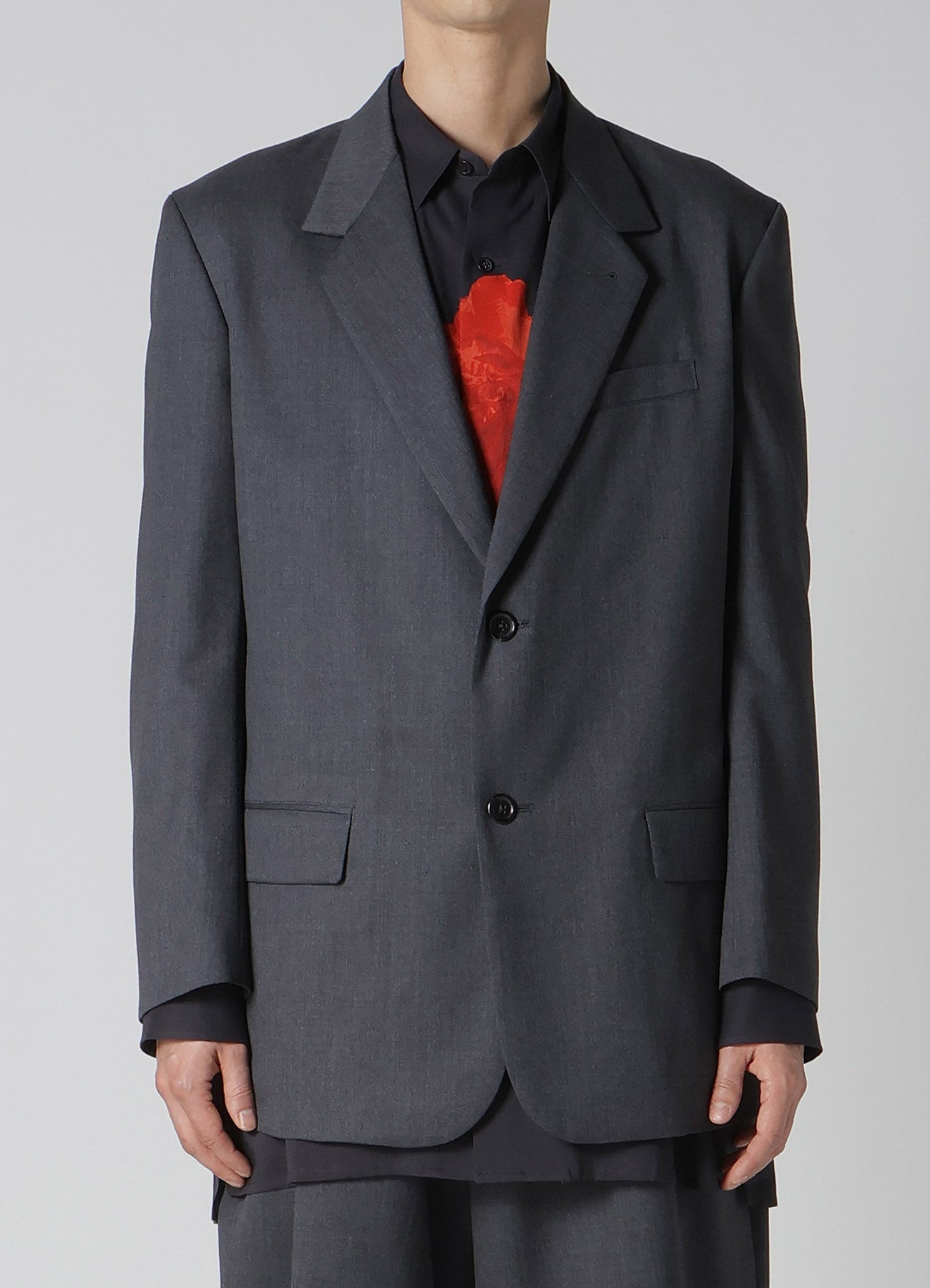 SUIT GABARDINE JACKET WITH 2-BUTTONS