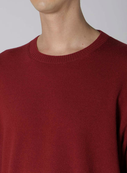 ROUND NECK INTARSIA KNIT WITH "Y's for men" LOGO