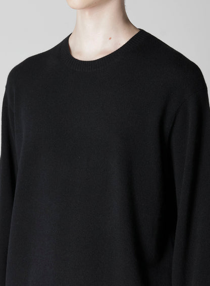 ROUND NECK INTARSIA KNIT WITH "Y's for men" LOGO