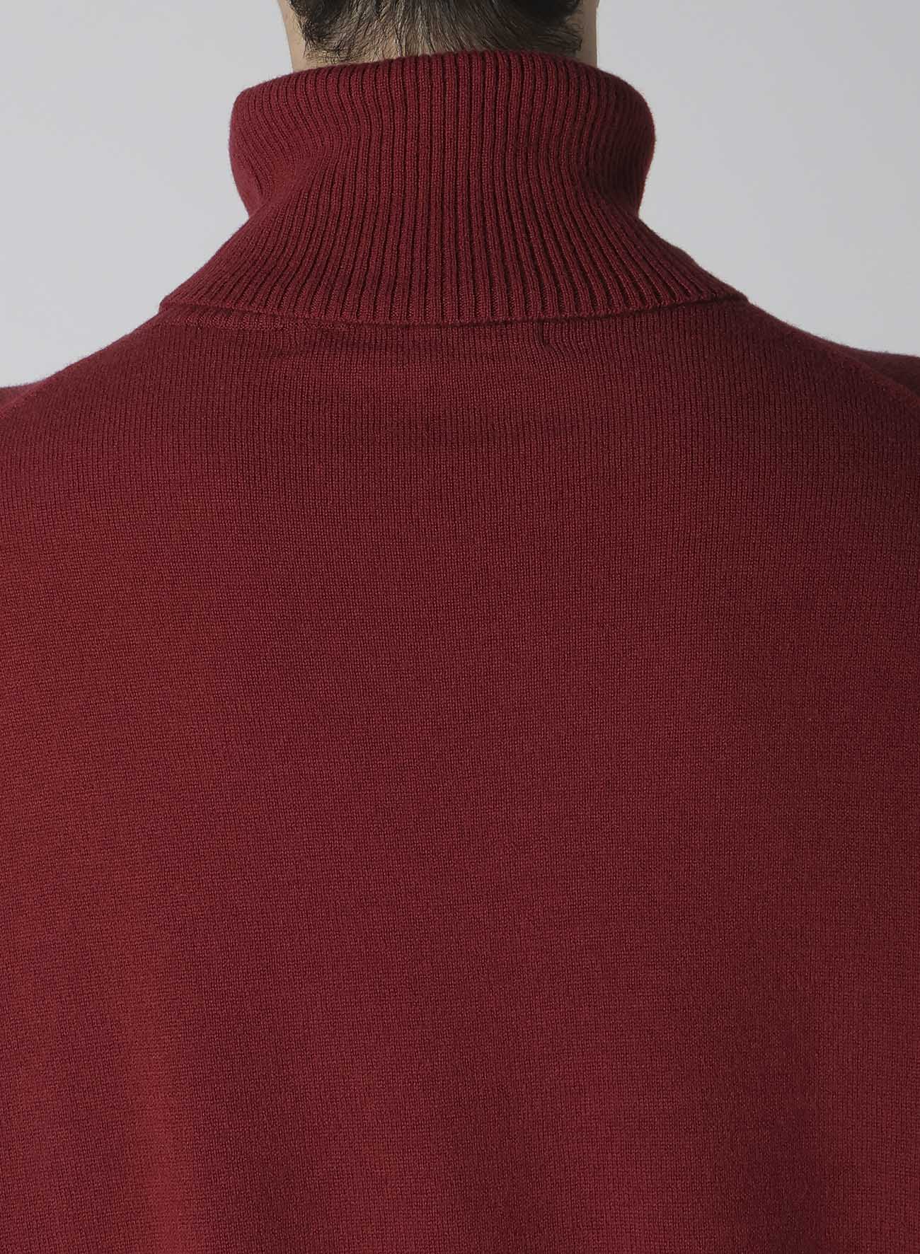 TURTLE NECK INTARSIA KNIT WITH "Y's for men" LOGO