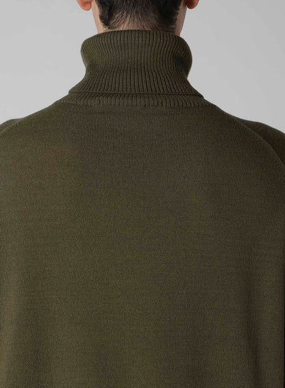 TURTLE NECK INTARSIA KNIT WITH "Y's for men" LOGO