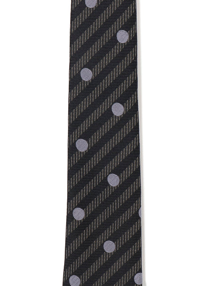 DOT STRIPE JACQUARD SQUARE TIE