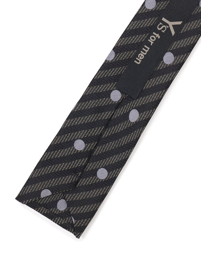 DOT STRIPE JACQUARD SQUARE TIE