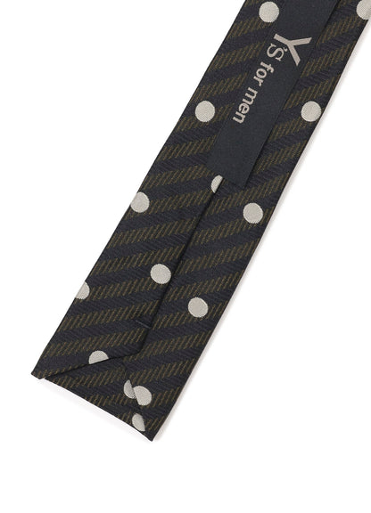 DOT STRIPE JACQUARD SQUARE TIE