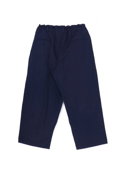 COTTON FLAX DENIM STRING PANTS