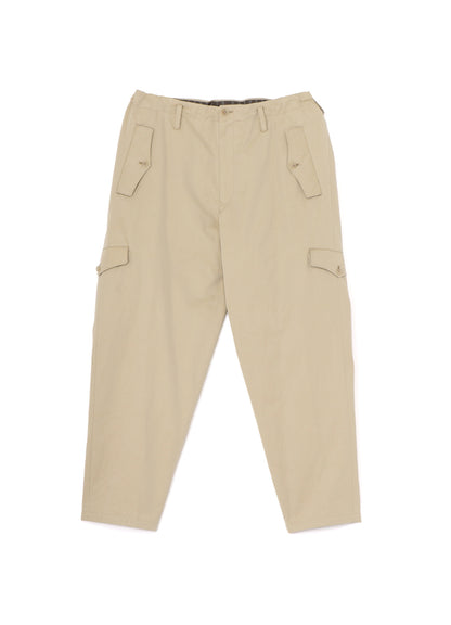 COTTON GABARDINE PANTS WITH FLAP POCKET