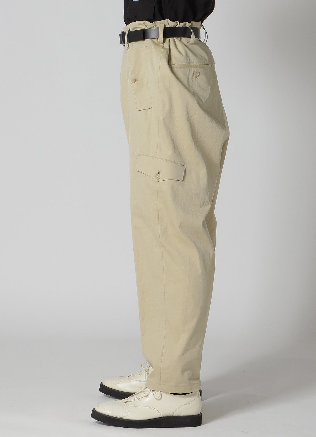 COTTON GABARDINE PANTS WITH FLAP POCKET