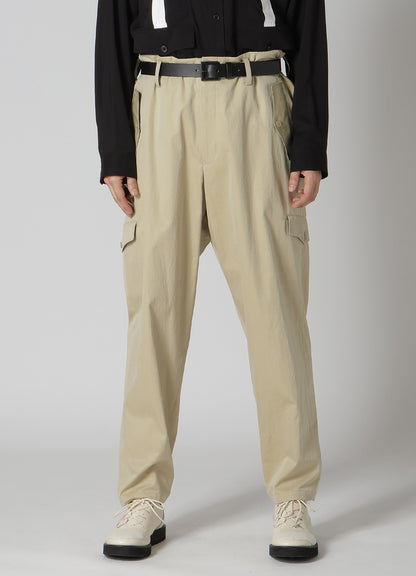 COTTON GABARDINE PANTS WITH FLAP POCKET