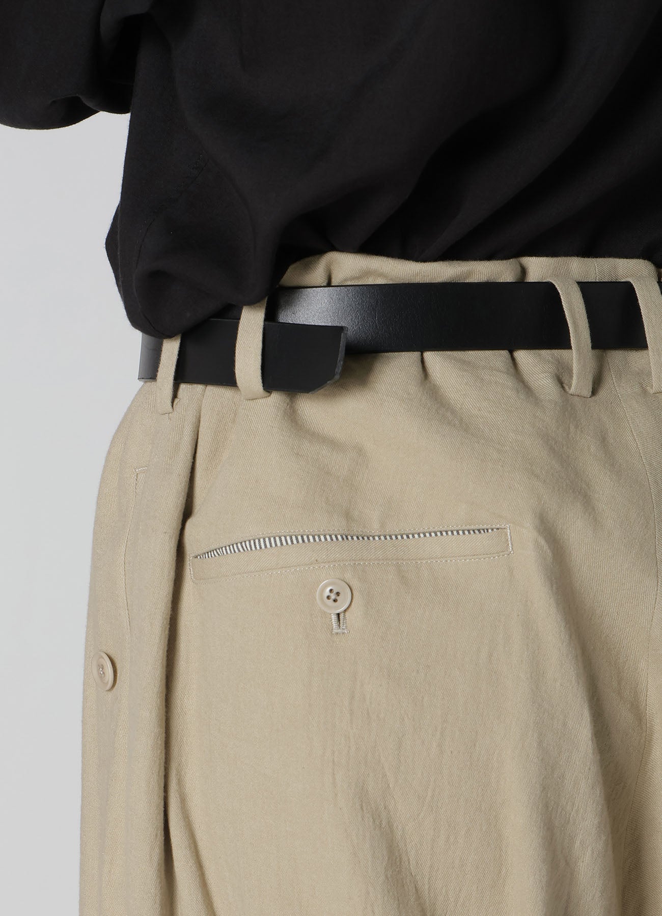 COTTON LINEN VIYELLA WIDE PANTS WITH TAB