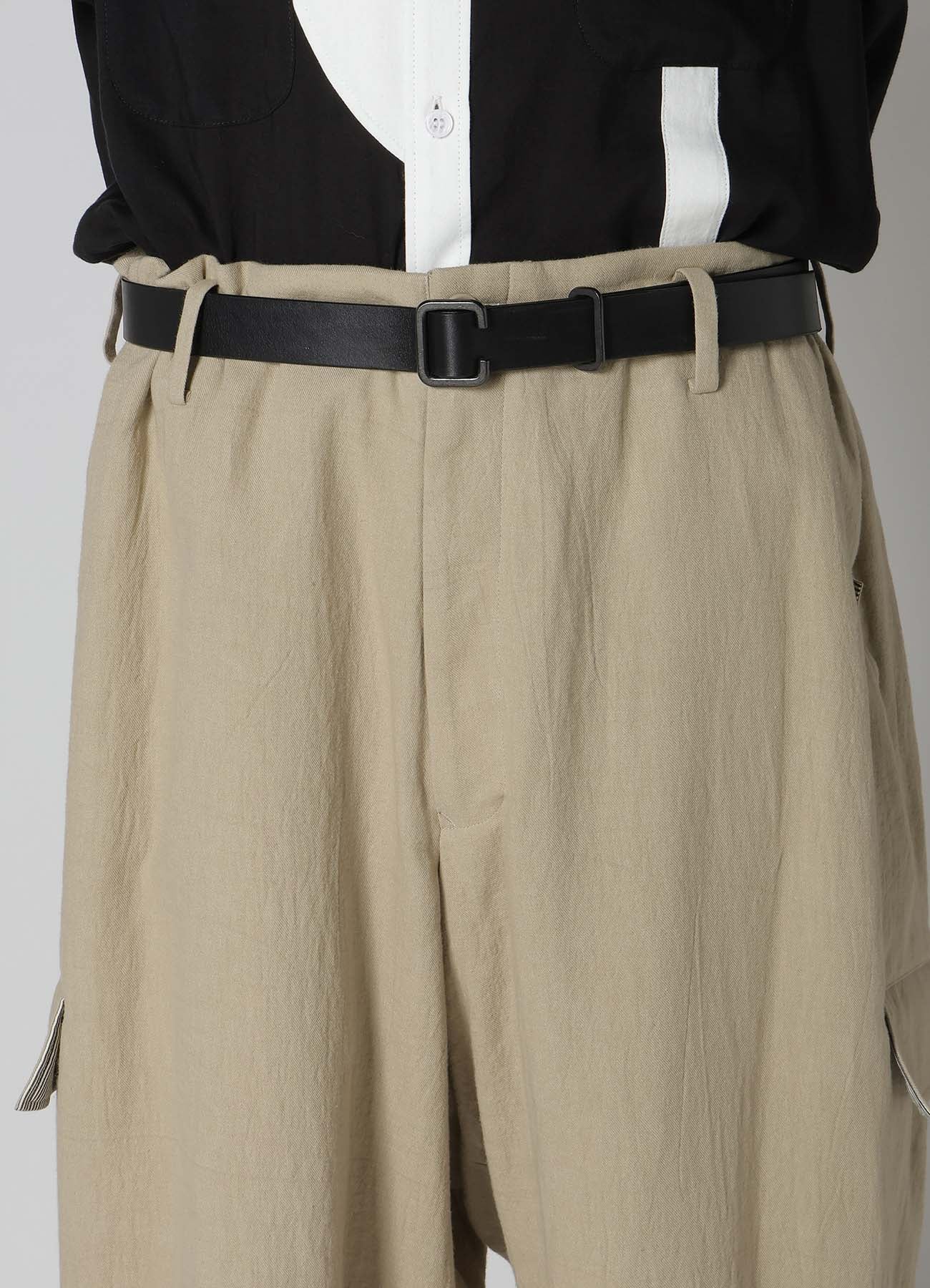 COTTON LINEN VIYELLA WIDE PANTS WITH TAB