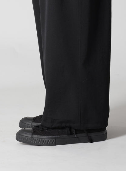 GABARDINE STRING PANTS WITH SIDE OUT POCKET