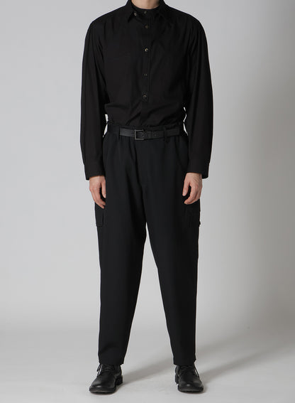 GABARDINE SIDE TUCK PANTS