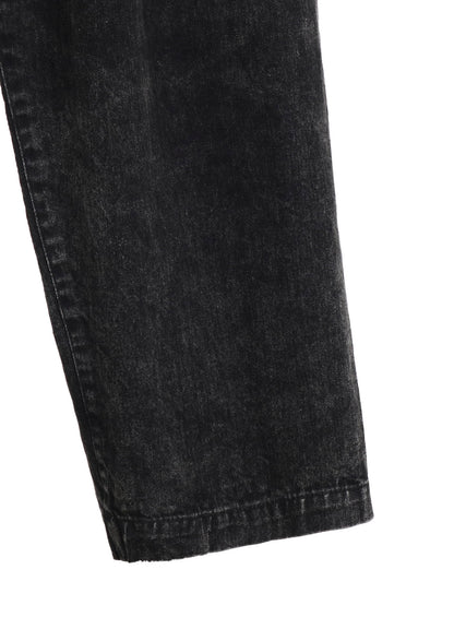 BLEACHING DENIM PANTS WITH SIDE TUCK