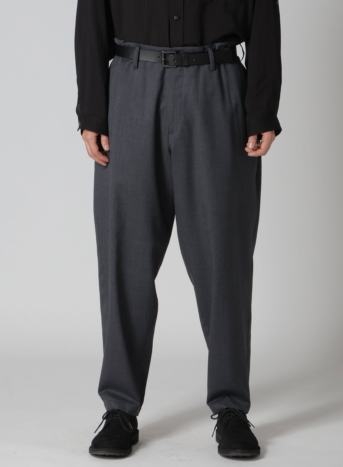 SUIT GABARDINE PANTS WITH SIDE TUCK