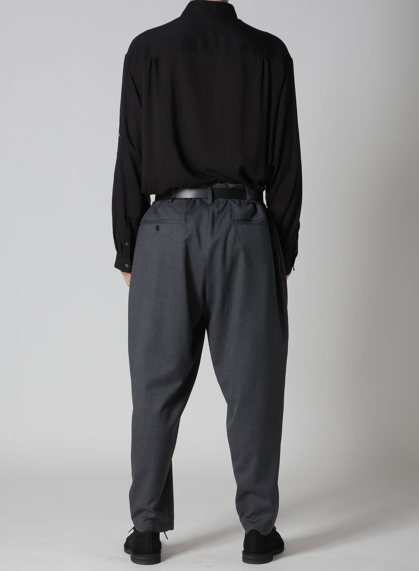 SUIT GABARDINE PANTS WITH SIDE TUCK